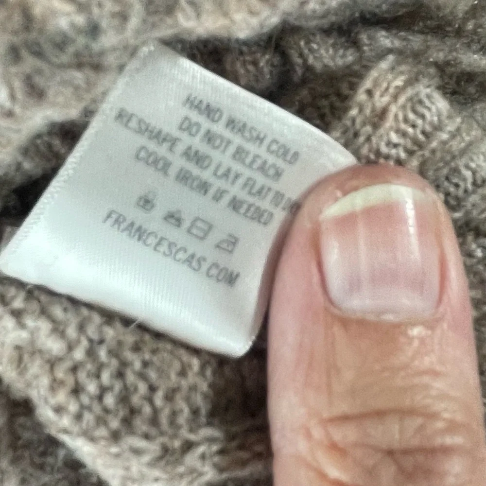 Francescas Cropped brown tan turtleneck sweater - Picture 4 of 6